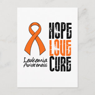 Cartão Postal Hope Love Cure Ribbon