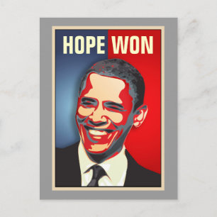 Cartão Postal Hope Won - Barack Obama
