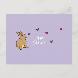 Cartão Postal "Hoppy Easter" Punny Bunny Postcard