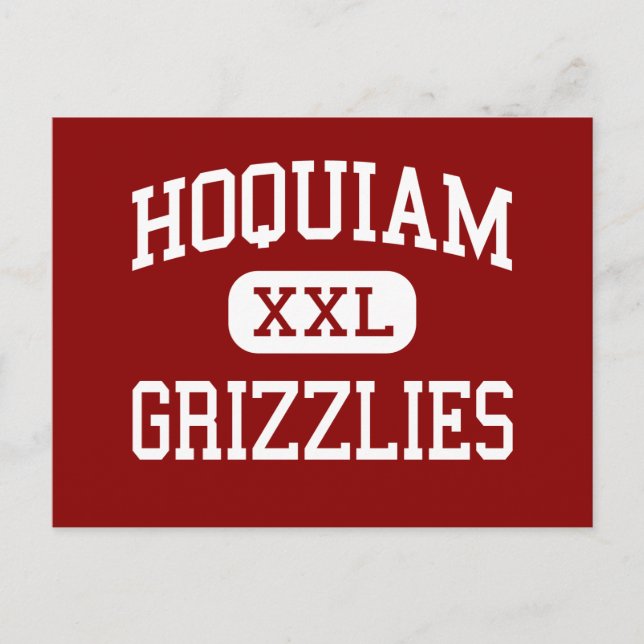 Cartão Postal Hoquiam - Grizzlies - High - Hoquiam Washington (Frente)