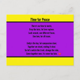 Cartão Postal Hora da Paz