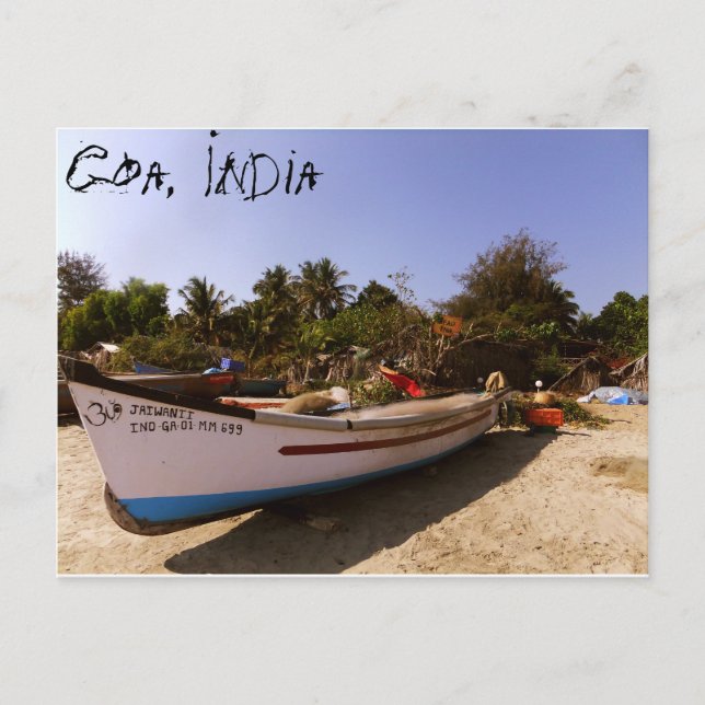 Cartão Postal Hora da praia indiana (Frente)