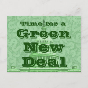 Cartão Postal Hora de um novo acordo verde
