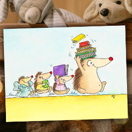 Cartão Postal Hora de uma História de Bedtime