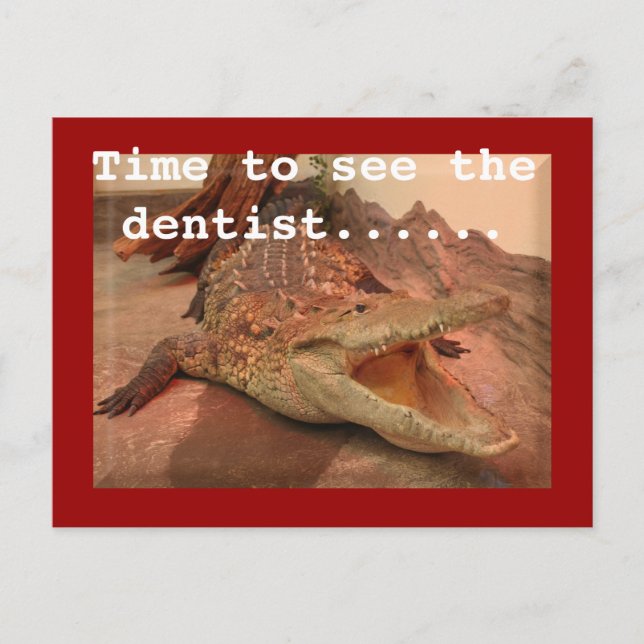 Cartão Postal Hora de ver o dentista.... (Frente)
