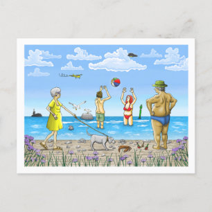 Cartão Postal Hora de verão na praia