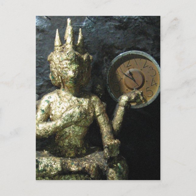 Cartão Postal Hora do Buda... Tailândia (Frente)