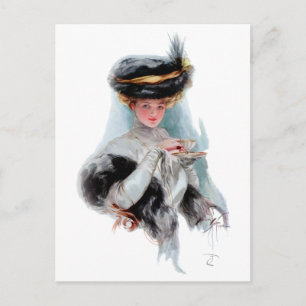 Cartão Postal Hora do chá