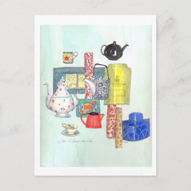 Cartão Postal Hora do Chá (Frente)