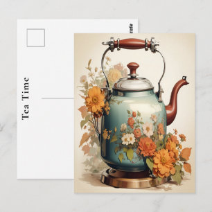 Cartão Postal Hora do Chá Café Intervalo Amigos Se Reunindo