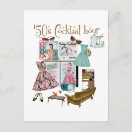 Cartão Postal "Hora do coquetel 50