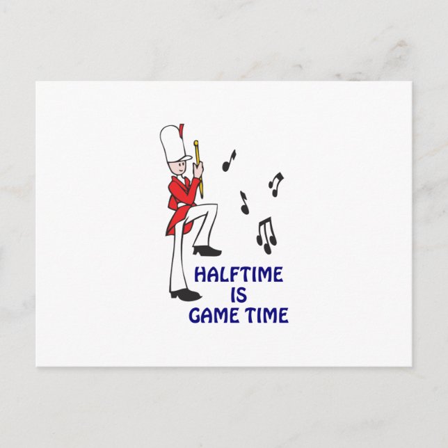 CARTÃO POSTAL HORA DO JOGO HALFTIME (Frente)