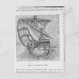 Cartão Postal Hora do navio de Colombo'