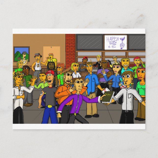 Cartão Postal Hora feliz (Frente)