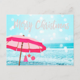 Cartão Postal Horário de Natal Sunshine Beach Cena de sol Guarda