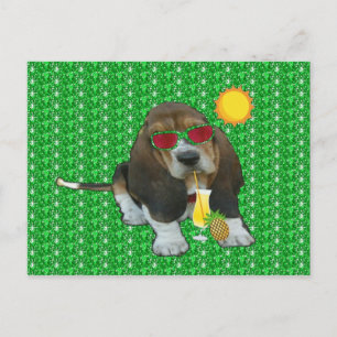 Cartão Postal Horário de Verão do Postcard Basset Hound Sheldo