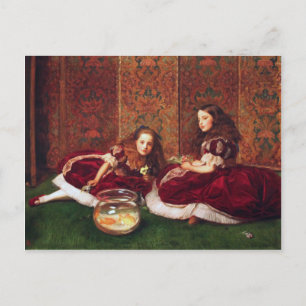 Cartão Postal Horas de Leisure - John Everett Millais
