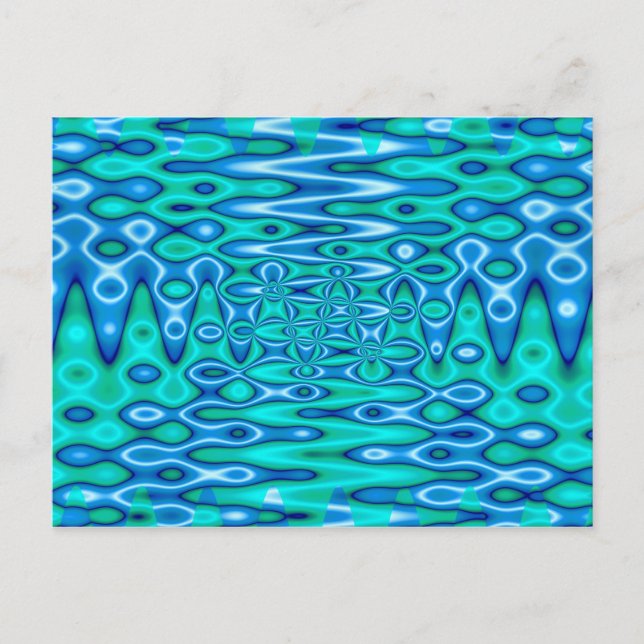 Cartão Postal horizontal azul (Frente)