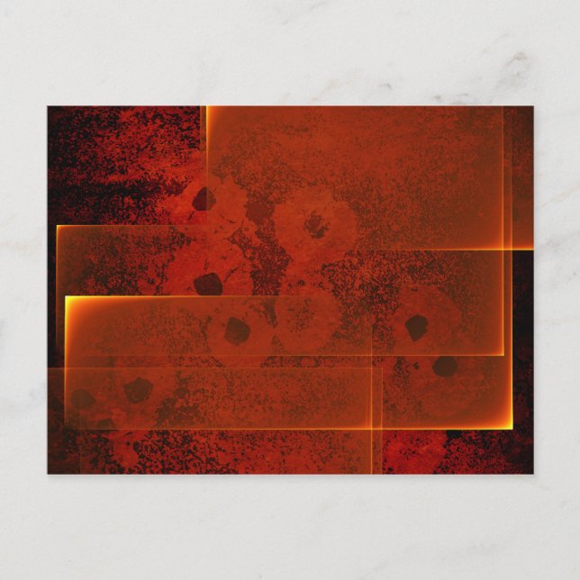 cartão postal horizontal paisagem com abstrato fie (Frente)