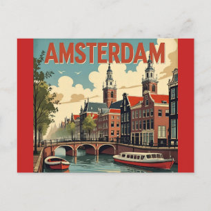 Cartão Postal Horizonte Antigo de Amsterdã