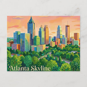 Cartão Postal Horizonte de Atlanta EUA