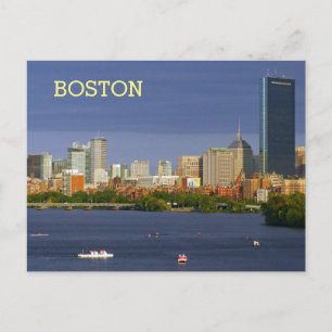 Cartão Postal Horizonte de Boston e Rio Charles