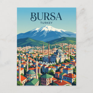 Cartão Postal Horizonte de Bursa Turquia