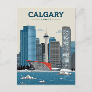 Cartão Postal Horizonte de Calgary Canadá Centro