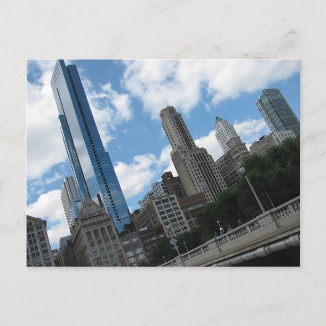 Cartão Postal Horizonte de Chicago (Frente)