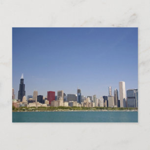 Cartão Postal Horizonte de Chicago, Illinois, EUA.