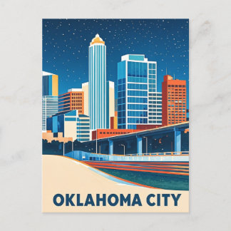 Cartão Postal horizonte de cor da água de Oklahoma City