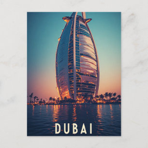 Cartão Postal Horizonte de Dubai UAE Viagem de Luxo Aventura Ára
