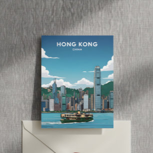 Cartão Postal Horizonte de Hong Kong 