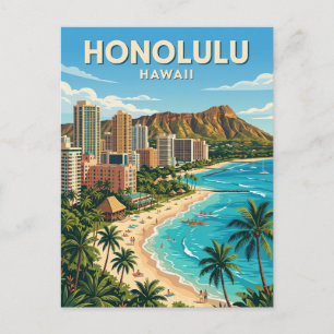 Cartão Postal Horizonte de Honolulu Havaí