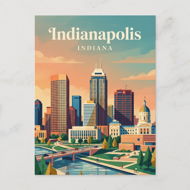 Cartão Postal Horizonte de Indiana (Frente)