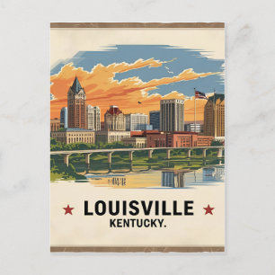 Cartão Postal Horizonte de Louisville Kentucky EUA