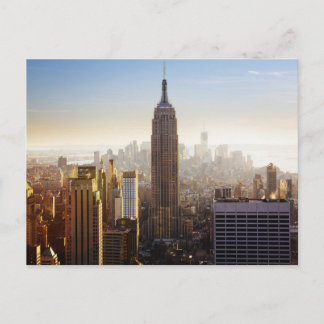 Cartão Postal Horizonte de Manhattan pela manhã