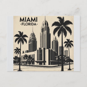Cartão Postal Horizonte de Miami City Flórida