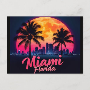 Cartão Postal Horizonte de Miami City Flórida