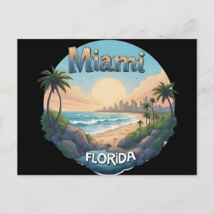 Cartão Postal Horizonte de Miami City Florida