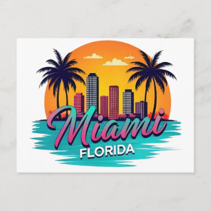 Cartão Postal Horizonte de Miami City Flórida