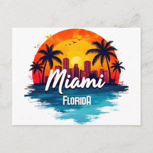 Cartão Postal Horizonte de Miami City Flórida