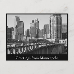 Cartão Postal Horizonte de Minneapolis à Luz do Dia