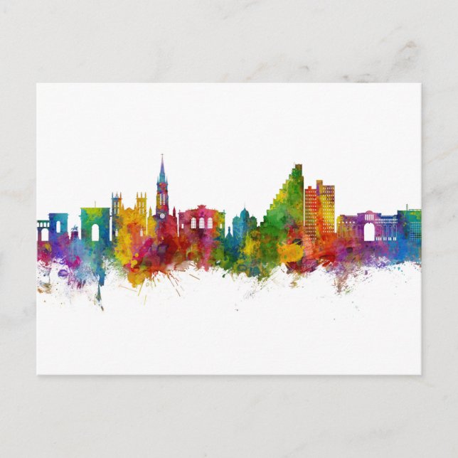 Cartão Postal Horizonte de Montpellier França (Frente)