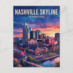Cartão Postal Horizonte de Nashville EUA