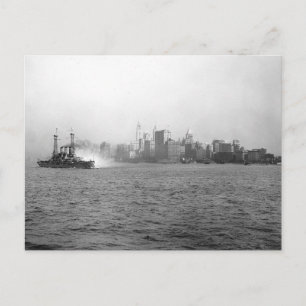 Cartão Postal Horizonte de Nova York a partir do Porto, 1920