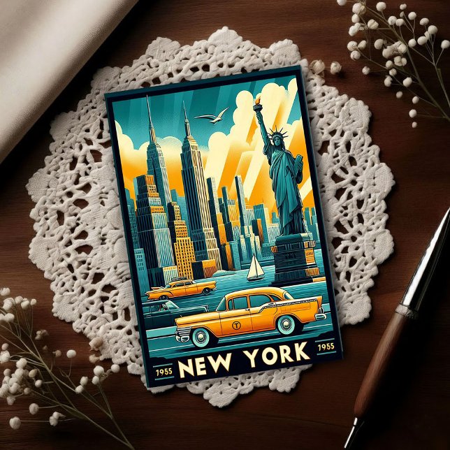 Cartão Postal Horizonte de Nova York de 1955 (Criador carregado)