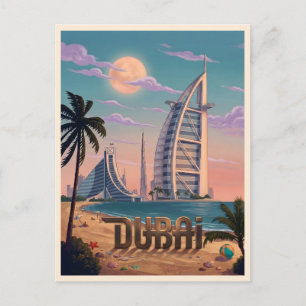 Cartão Postal Horizonte de Praia de Dubai