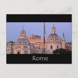 Cartão Postal Horizonte de Roma ao anoitecer