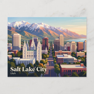 Cartão Postal Horizonte de Salt Lake City Utah